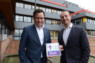 Wethouder Michiel Pijl en wethouder Samir Bashara