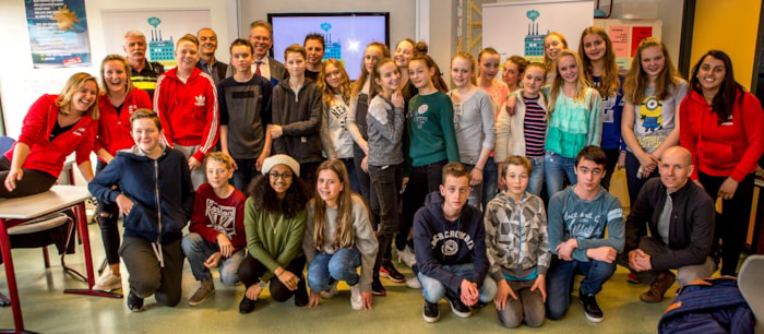 Op de foto