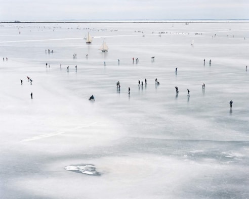Schaatsers op de Zuiderzee - Wout Berger