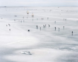 Schaatsers op de Zuiderzee - Wout Berger