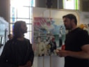 Jorg de Vos (r) in gesprek