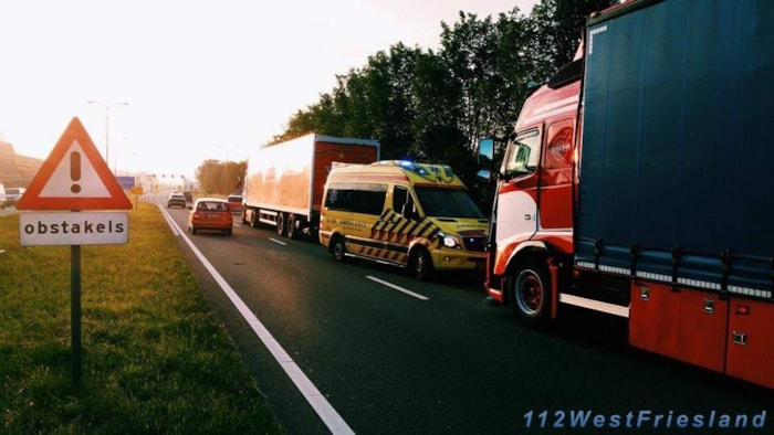 Aanrijding Westfrisiaweg ter hoogte van Zwaag