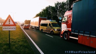 Aanrijding Westfrisiaweg ter hoogte van Zwaag