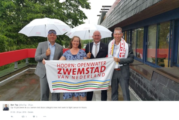 Foto tweet van wethouder Tap