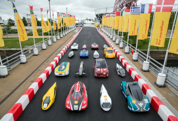 Diverse voertuigen Shell Eco-marathon Europe