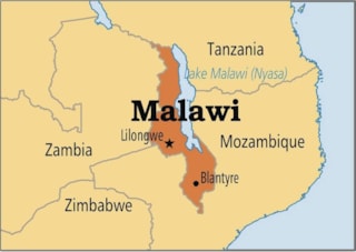 Malawi-kaart