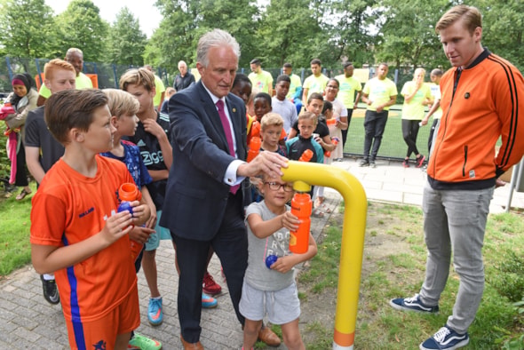 Nieuw watertappunt Cruijff Court Risdam-Noord