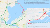 Omleidingskaart kruising bij Houtribdijk 1
