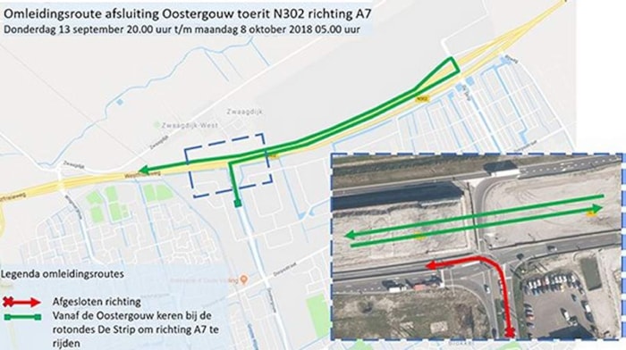 Omleidingsroute toerit N302 13-9
