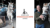Nederlands Stoommachine Museum - Directeur Harry de Bles met Paard