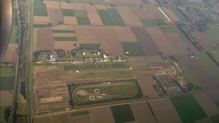 Airport Lelystad vanuit de lucht