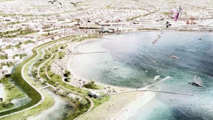 Impressie stadsstrand Hoorn gemaakt door Buro Sant en Co