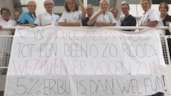 Dijklander ziekenhuis protest met gebalde vuisten
