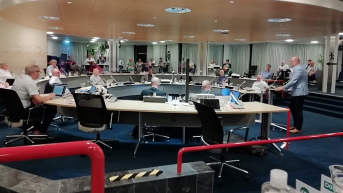 Wethouder Helling aan het woord
