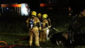 Auto vliegt in brand op N307a
