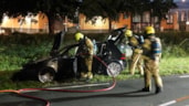 Auto vliegt in brand op N307