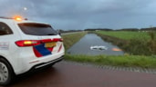 Auto te water in Andijk