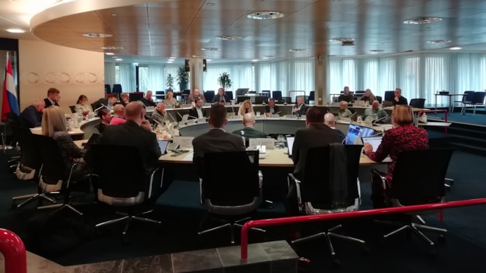 Raadsvergadering over de begroting