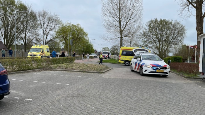 Wielrenner het water ingereden.