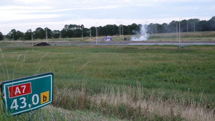 Rommel op de A7 gestort door protesterende boeren3