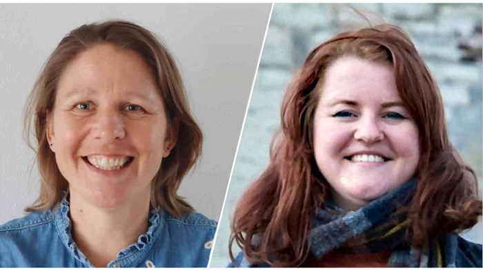 Jessica Visser (Hoorn Lokaal) en Joyce Beuken (GroenLinks)