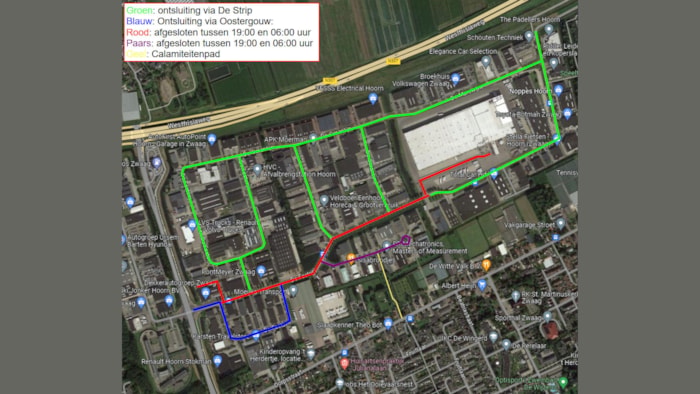 Plattegrond omleiding