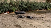 Restanten van de fietsaccu