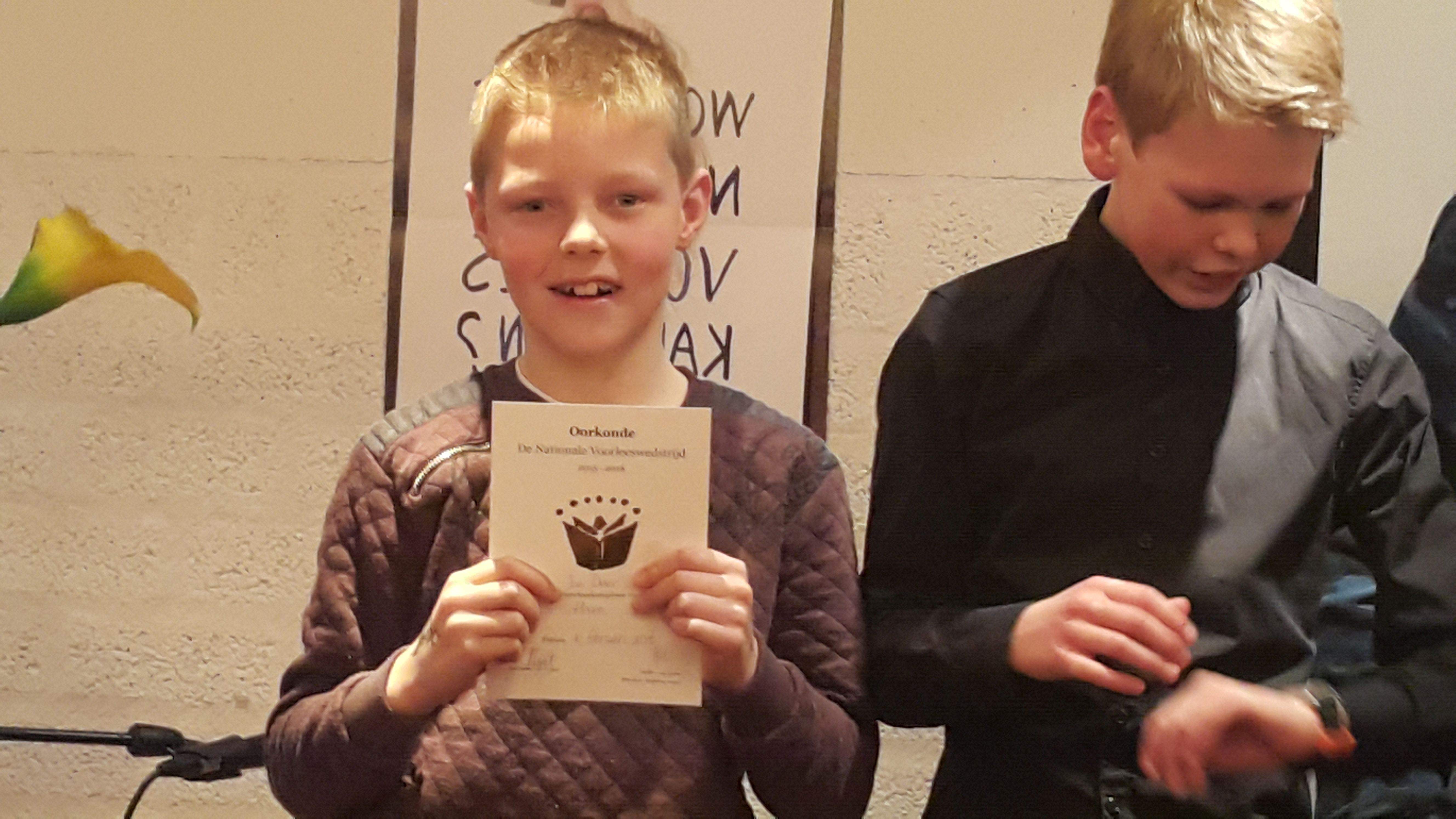 Drie winnaars van de voorrondes Nationale Voorleeswedstrijden