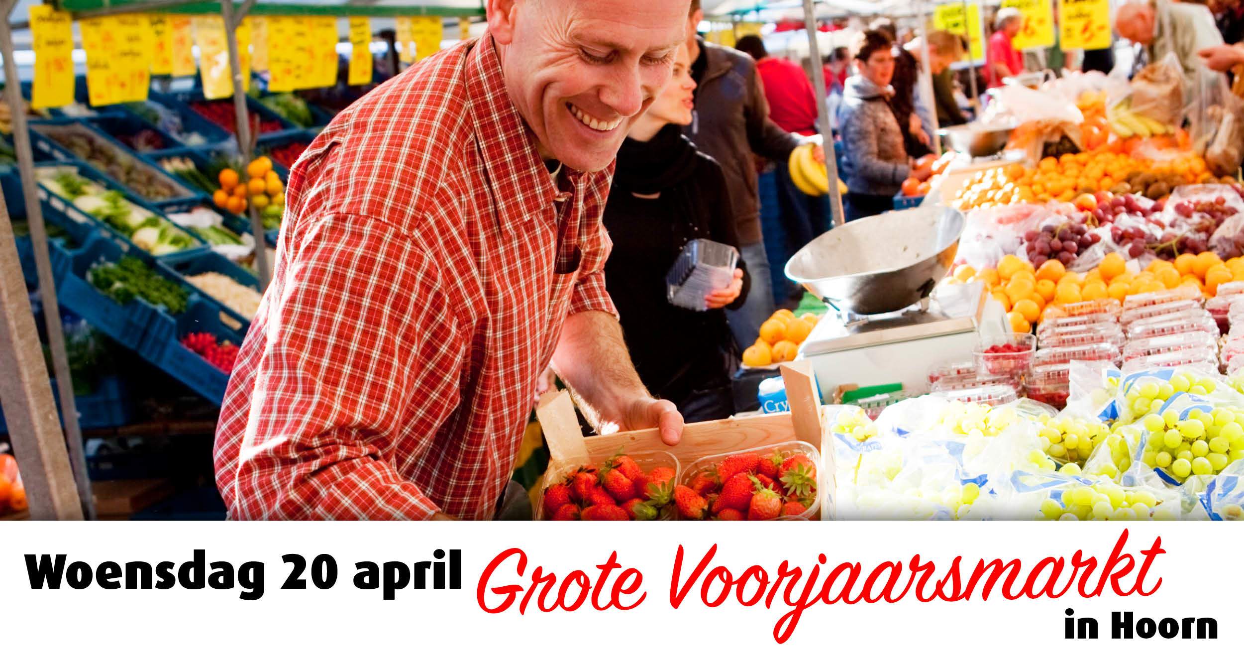 Grote Voorjaarsmarkt in Hoorn op woensdag 20 april
