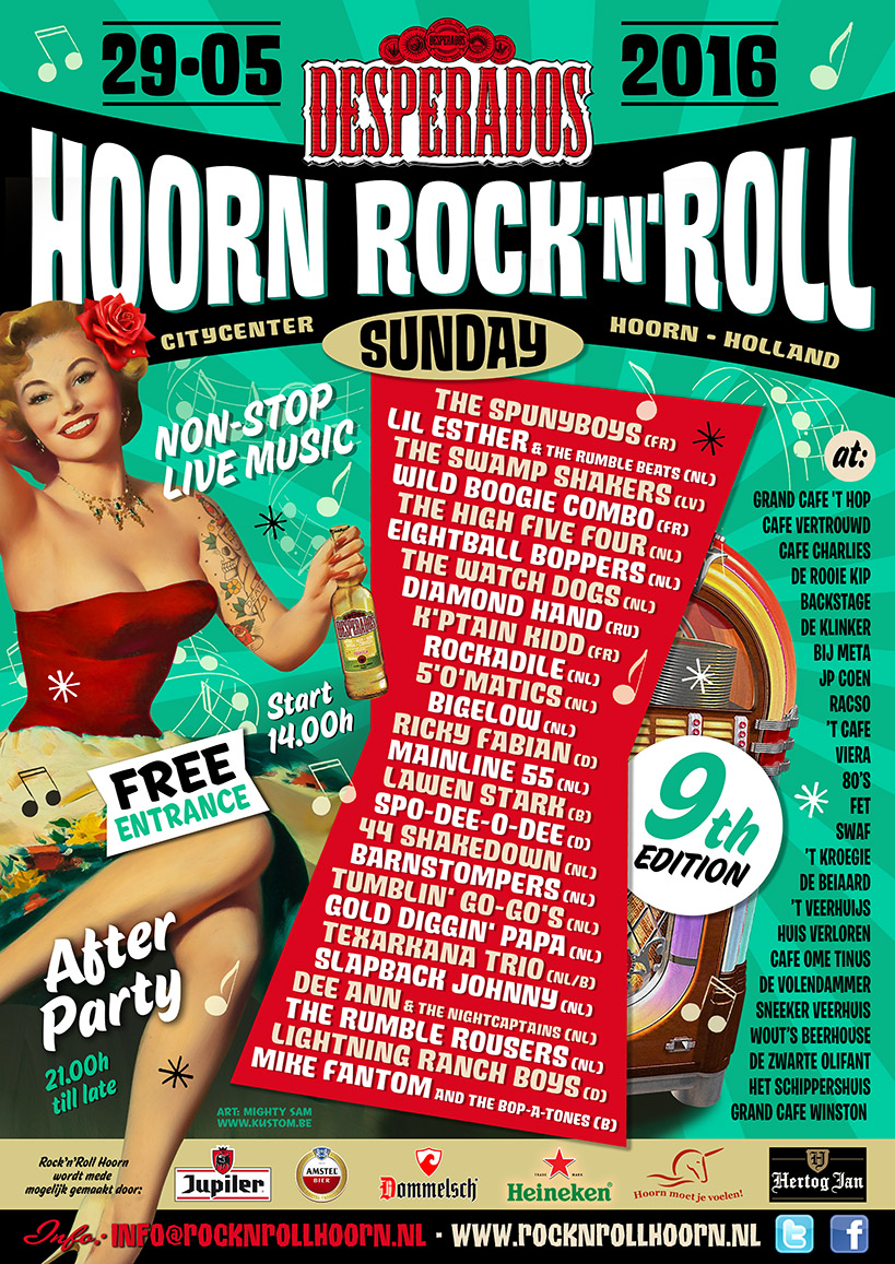 Hoorn schudt op zijn grondvesten op 29 mei: het is weer Hoorn Rock’n’Roll SUNday!
