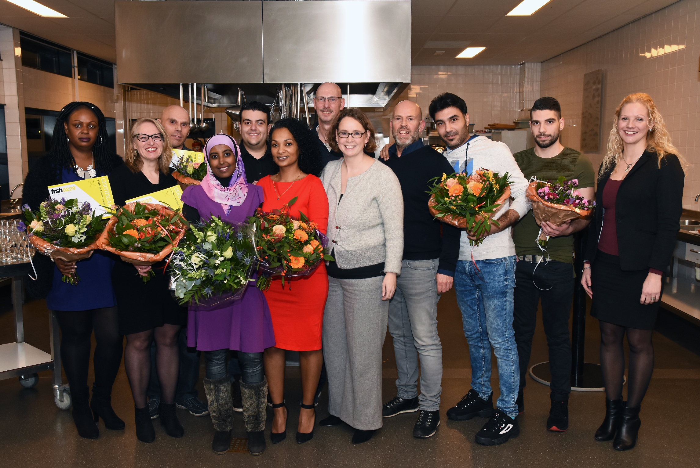 Eerste cursisten met horecadiploma aan het werk