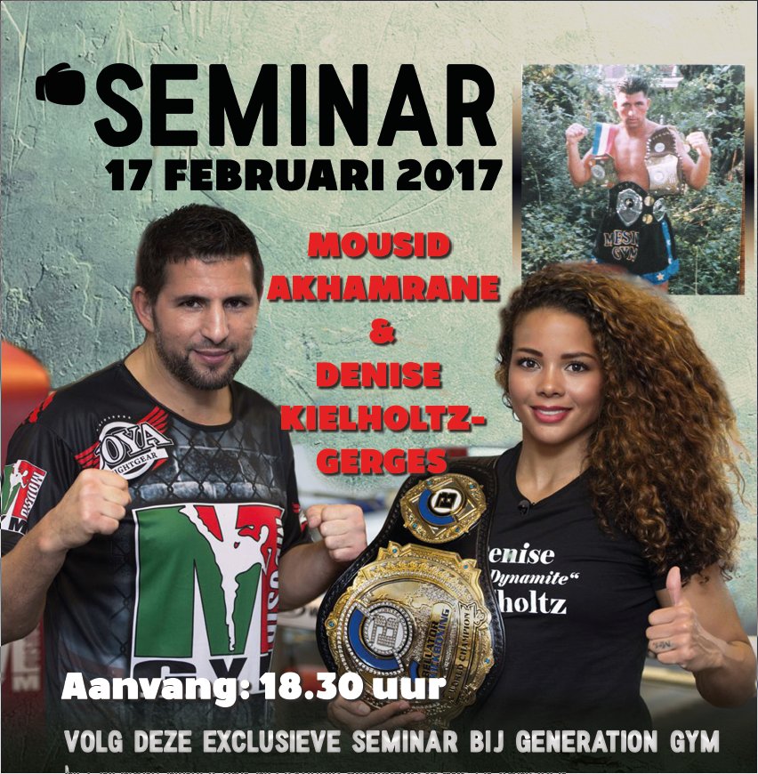 Kickboks Kampioen seminar bij sporschool GenerationGym Hoorn