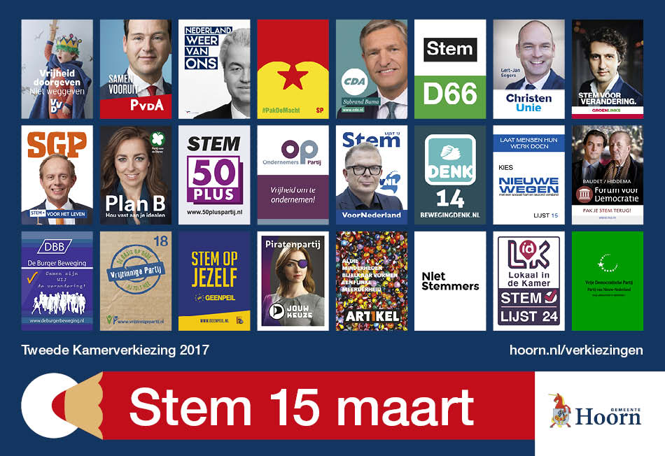 Verkiezingsborden en stempassen Tweede Kamerverkiezing
