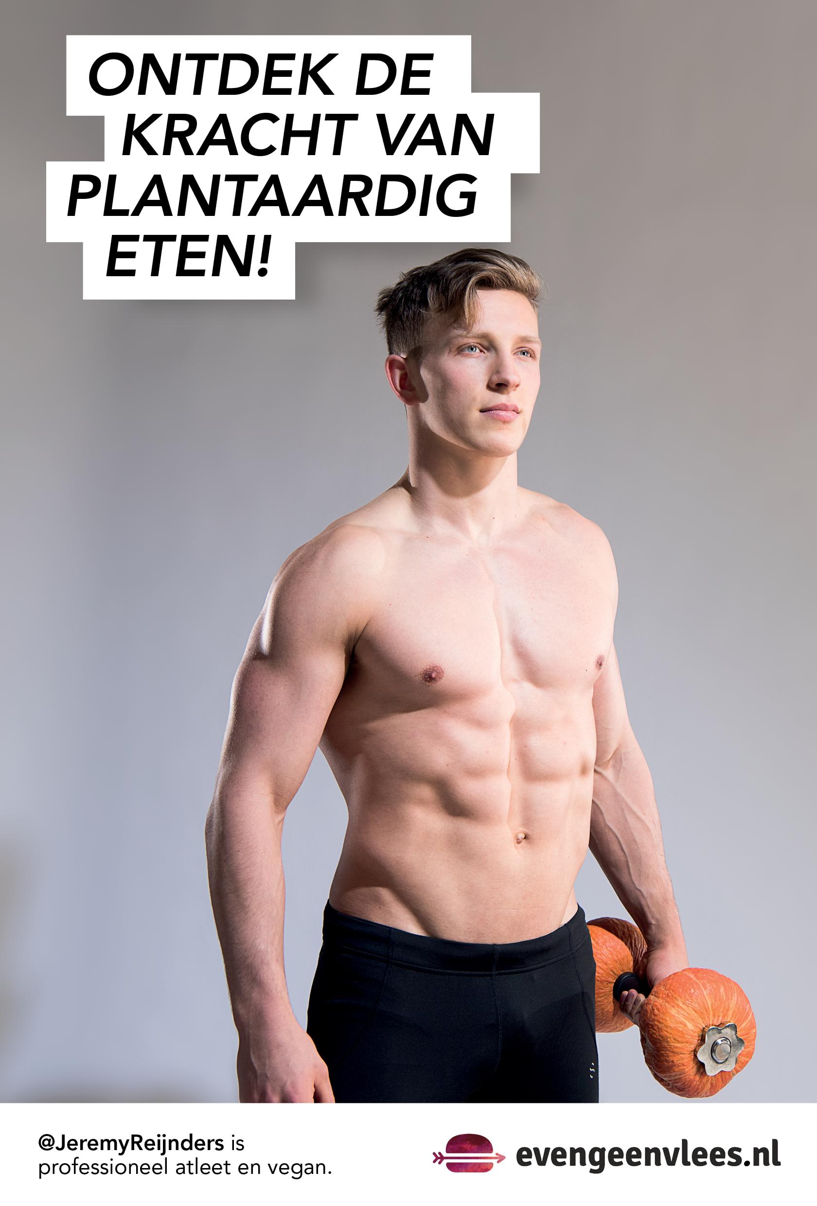 Sporters maken statement: „Ontdek de kracht van plantaardig eten”
