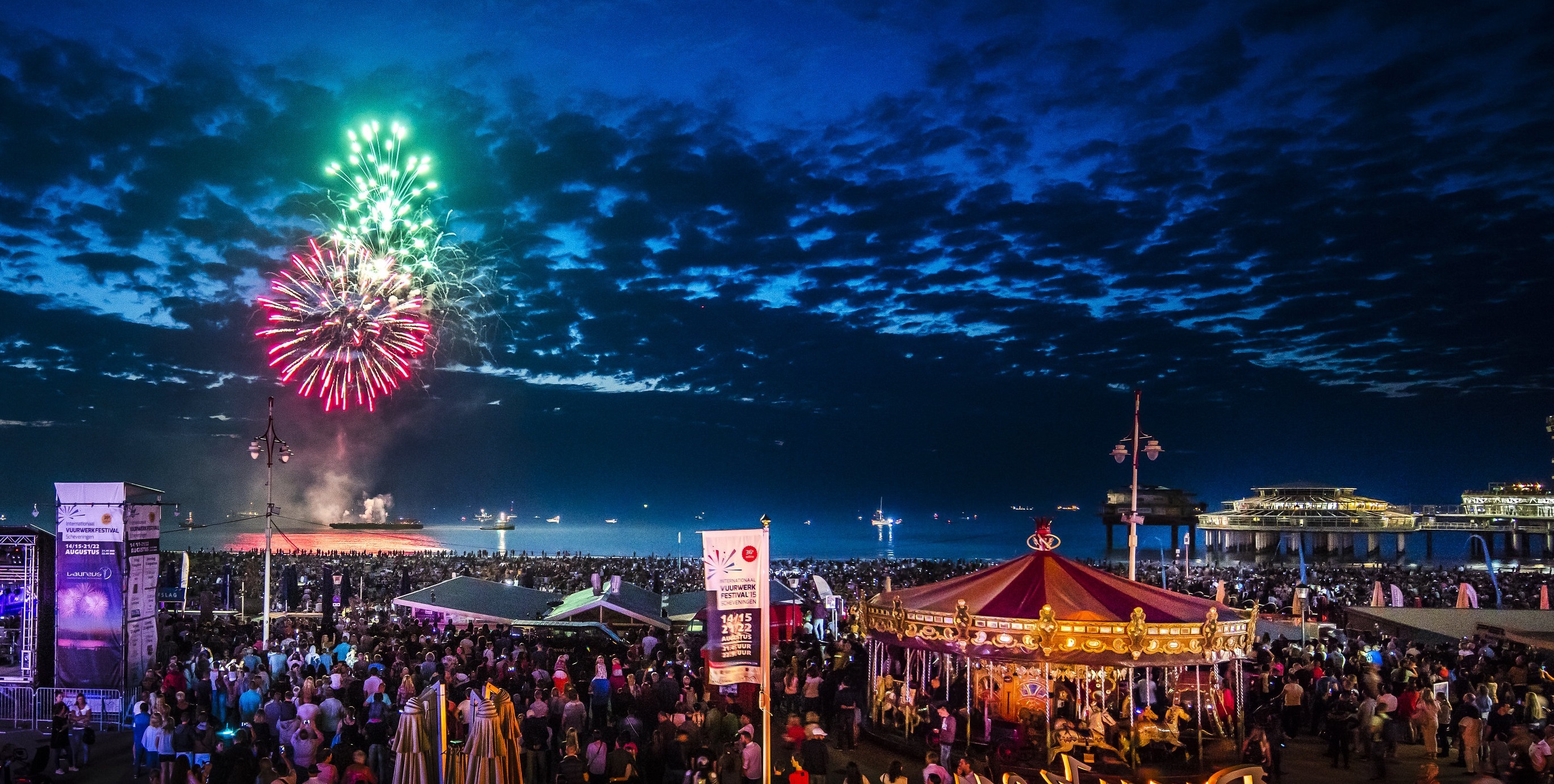 Internationaal Vuurwerkfestival Scheveningen op 11&12 en 18 &19 augustus