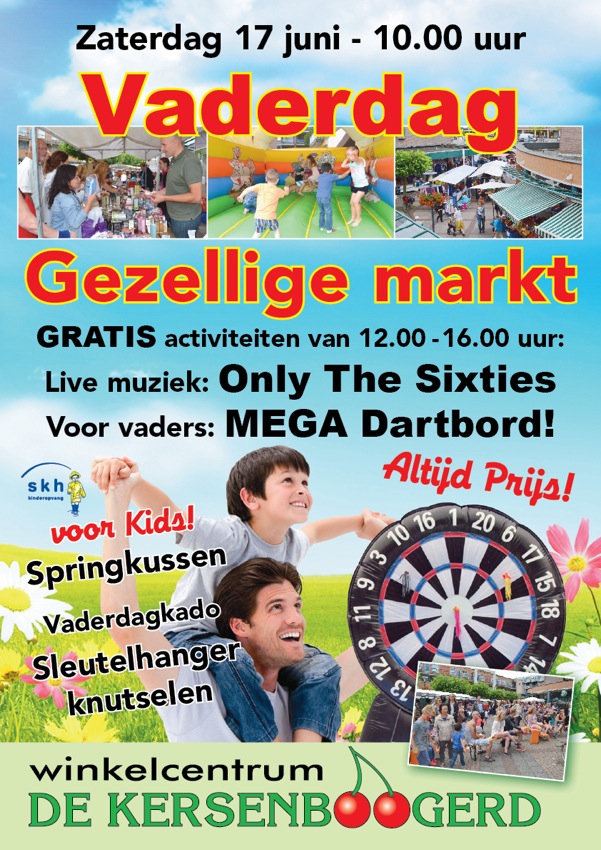 Vaderdagmarkt in Winkelcentrum De Kersenboogerd