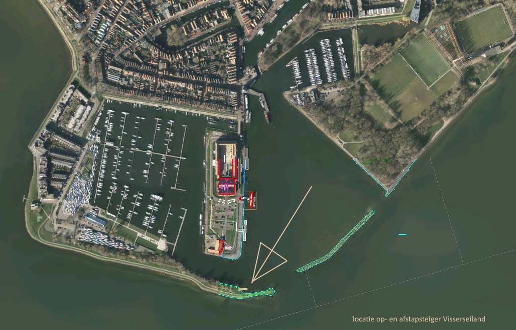 Verbinding wandelgebied Visserseiland en Oostereiland over water