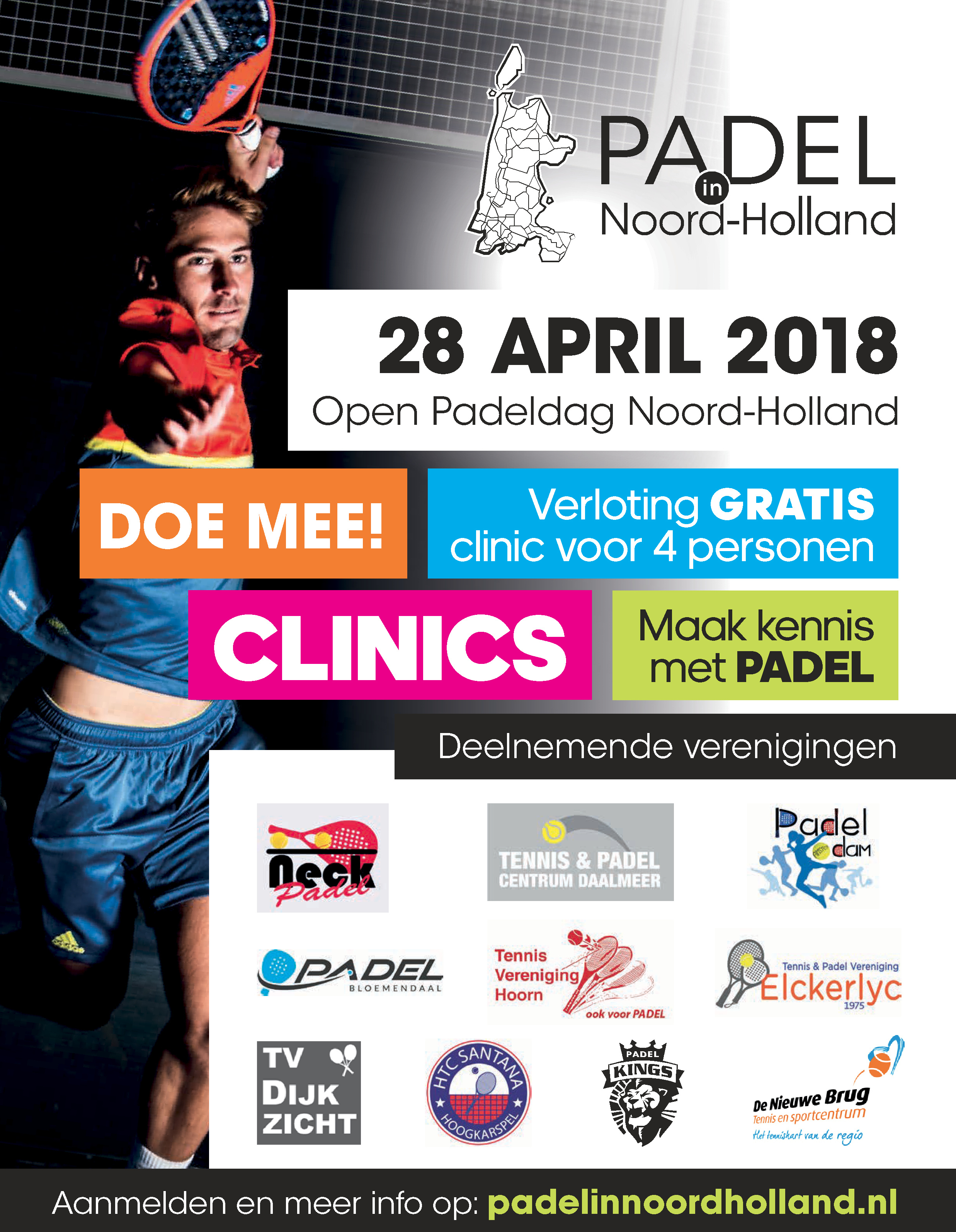 Unieke Open Padeldag bij verenigingen in Noord-Holland