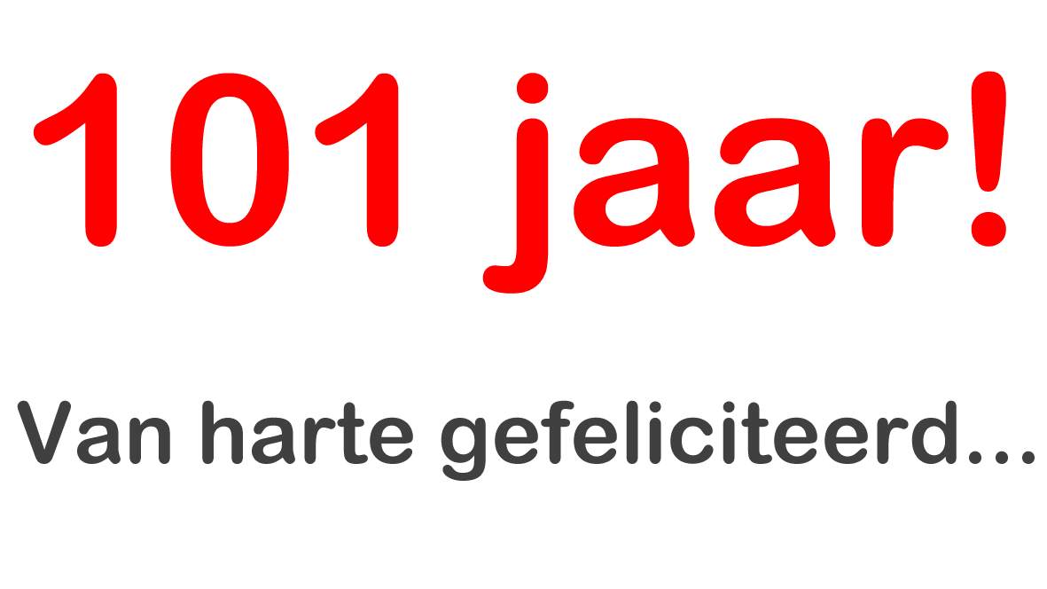 Mevrouw G. Roos-Saal 101 jaar