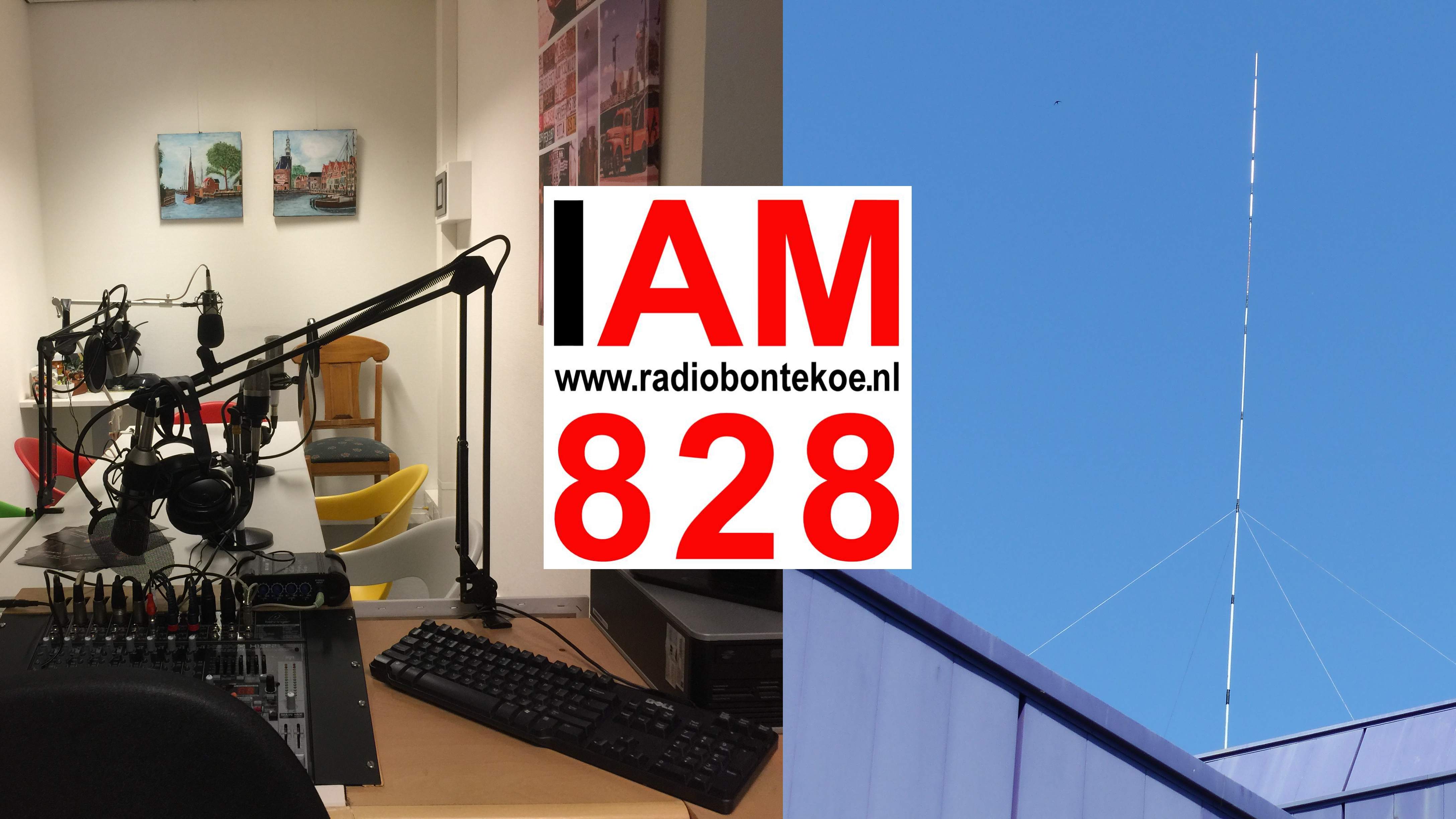 Drie studiogasten in Radio Actueel bij Radio Bontekoe