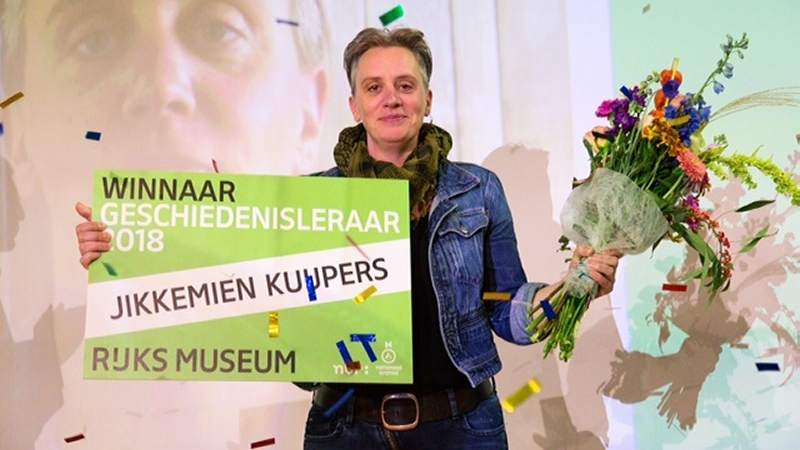 Jikkemien Kuypers is uitgeroepen tot geschiedenisleraar van 2018
