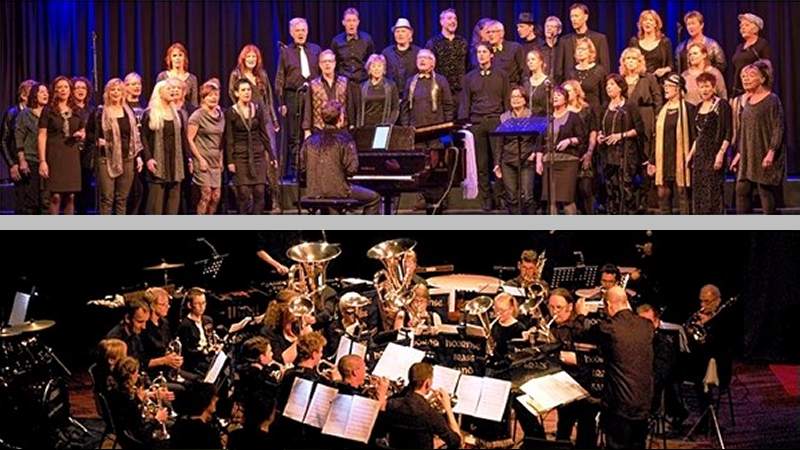 Nieuwjaarsconcert Hoornse Brassband en Uptight