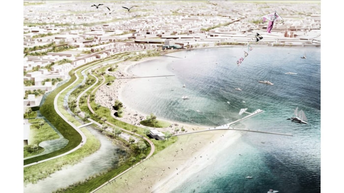 Impressie stadsstrand