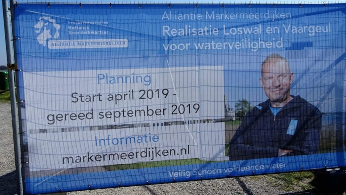 Stadsstrand bord Alliantie Markermeerdijken