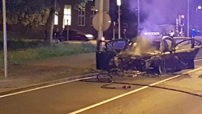 Uitgebrande taxi