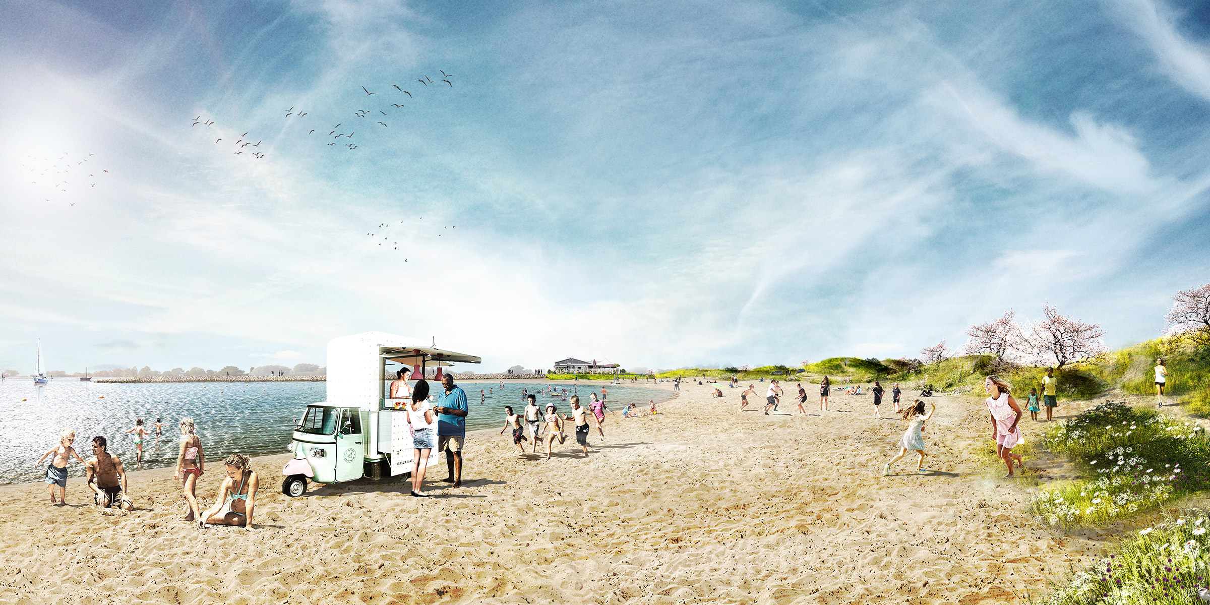 Veel belangstelling voor nieuwste schetsen stadsstrand