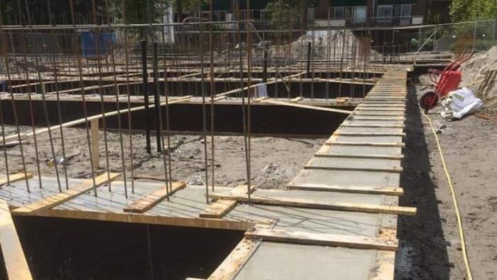 Siriusstraat betonstort fundering 10 mei 2019 close-up