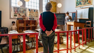 Ouderwets klaslokaal Museum van de 20e Eeuw