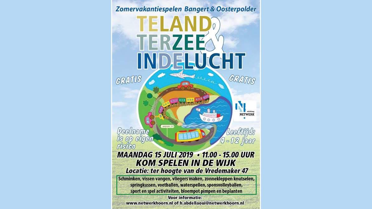 Zomervakantiespelen in de Bangert en Oosterpolder