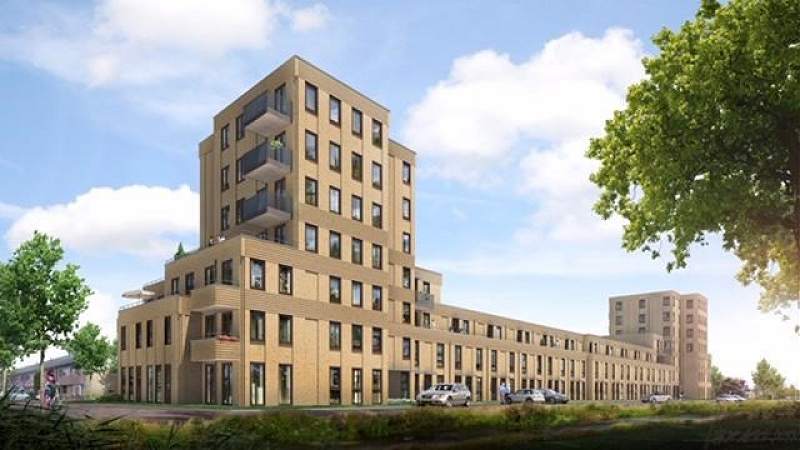 Bouw eerste flat Siriusstraat verloopt volgens planning